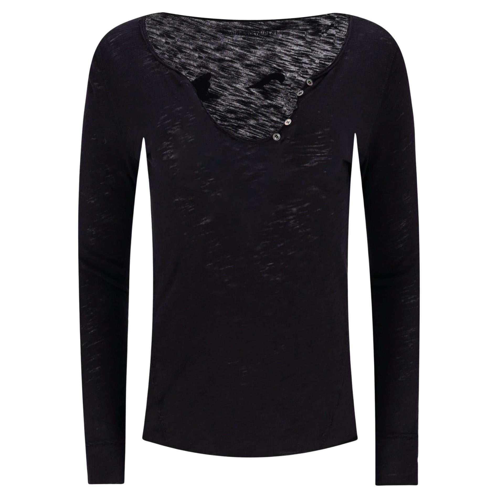 Top de algodón desgastado con motivo de calavera Zadig & Voltaire