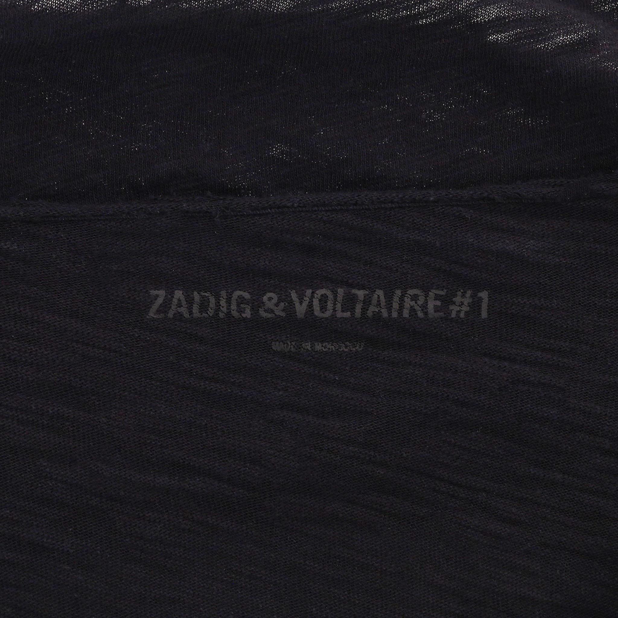 De las mujeres Top de algodón desgastado con motivo de calavera Zadig & Voltaire en venta