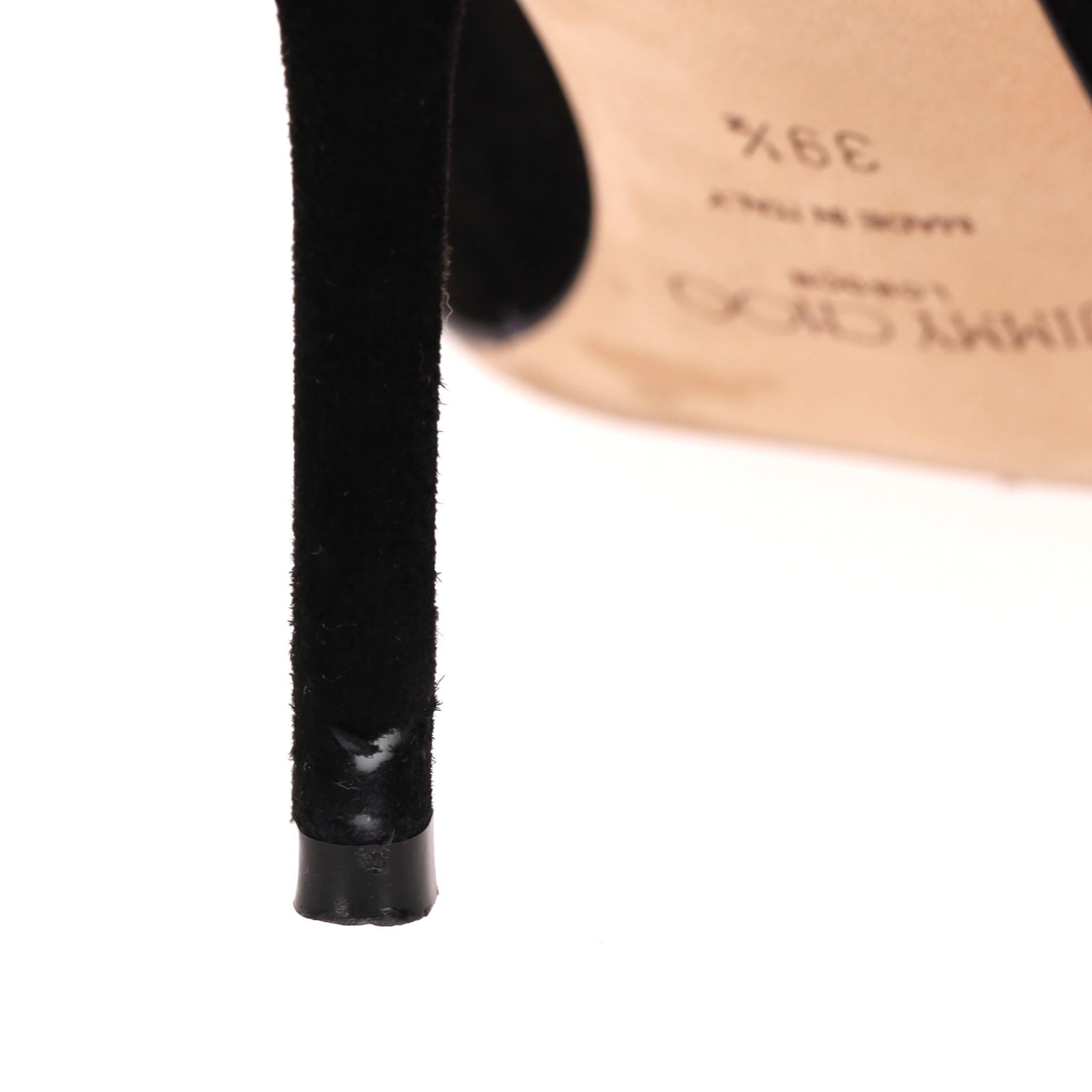 Jimmy Choo - Love 85 - Talons en daim avec emblème 'JC'. en vente 3