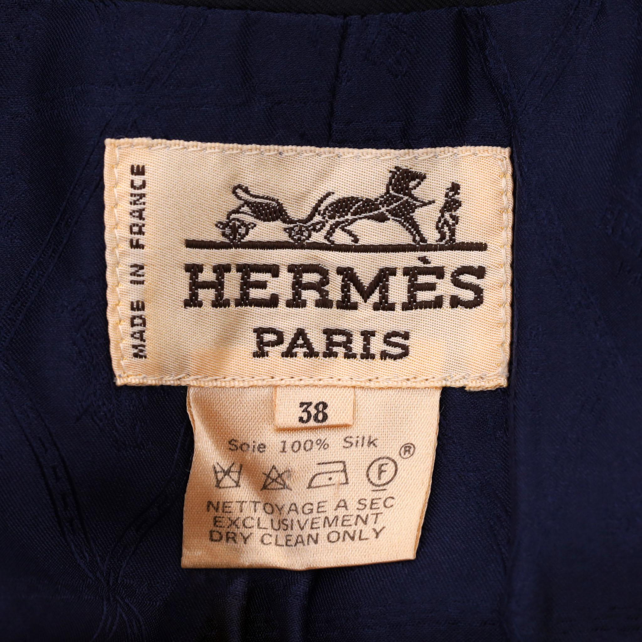 Hermes Vintage 80's Veste en soie imprimée Cosmos en vente 3