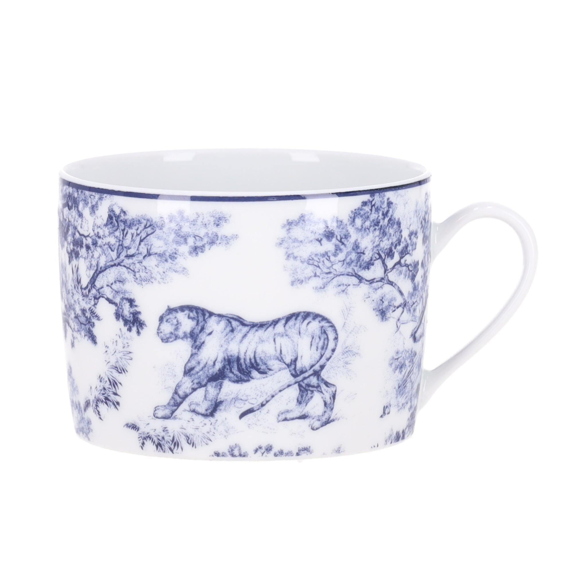 Dior Toile de Jouy Limoges Porcelaine - Service à thé et soucoupe quatre pièces Excellent état - En vente à London, GB
