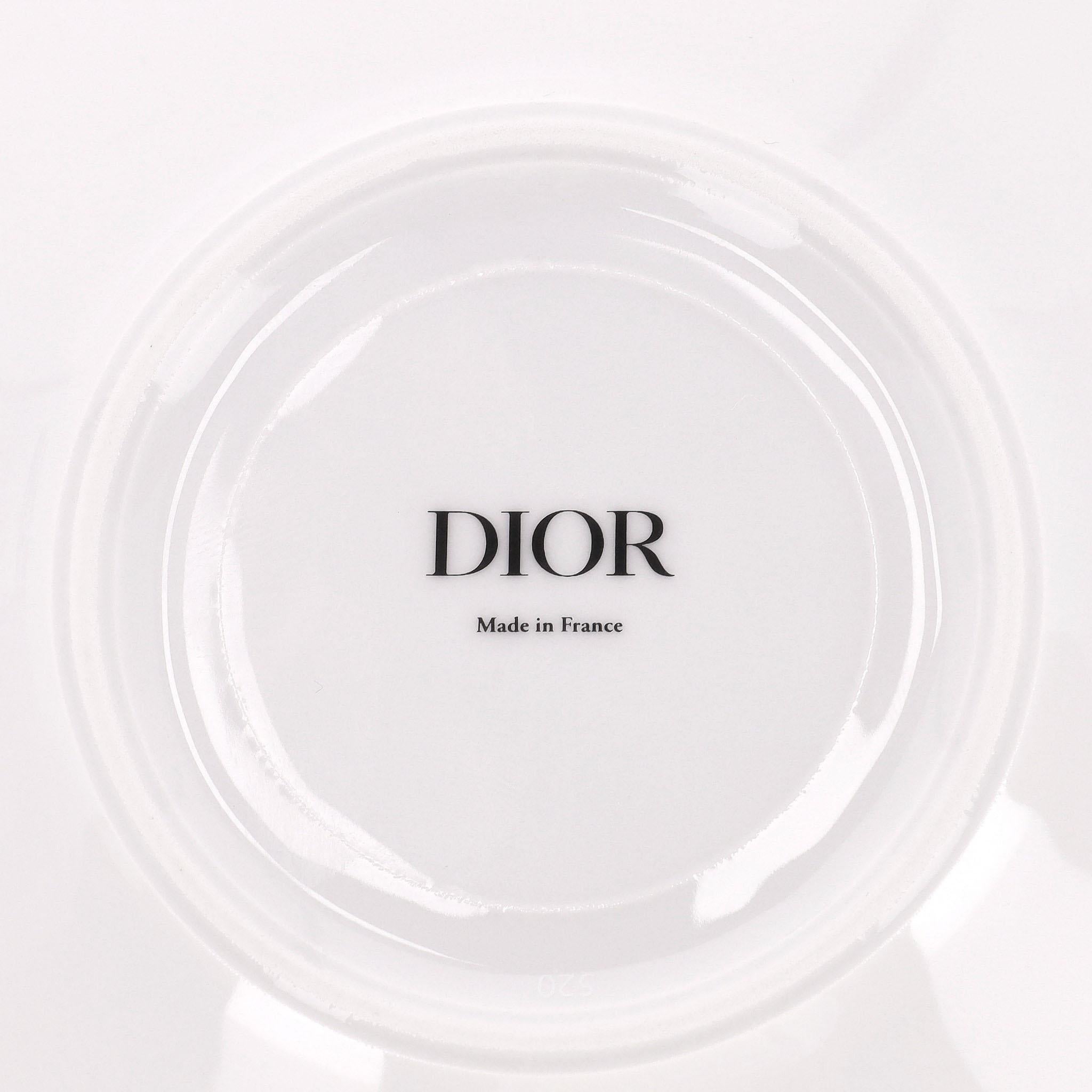 Dior Toile de Jouy Limoges Porcelaine - Service à thé et soucoupe quatre pièces en vente 3