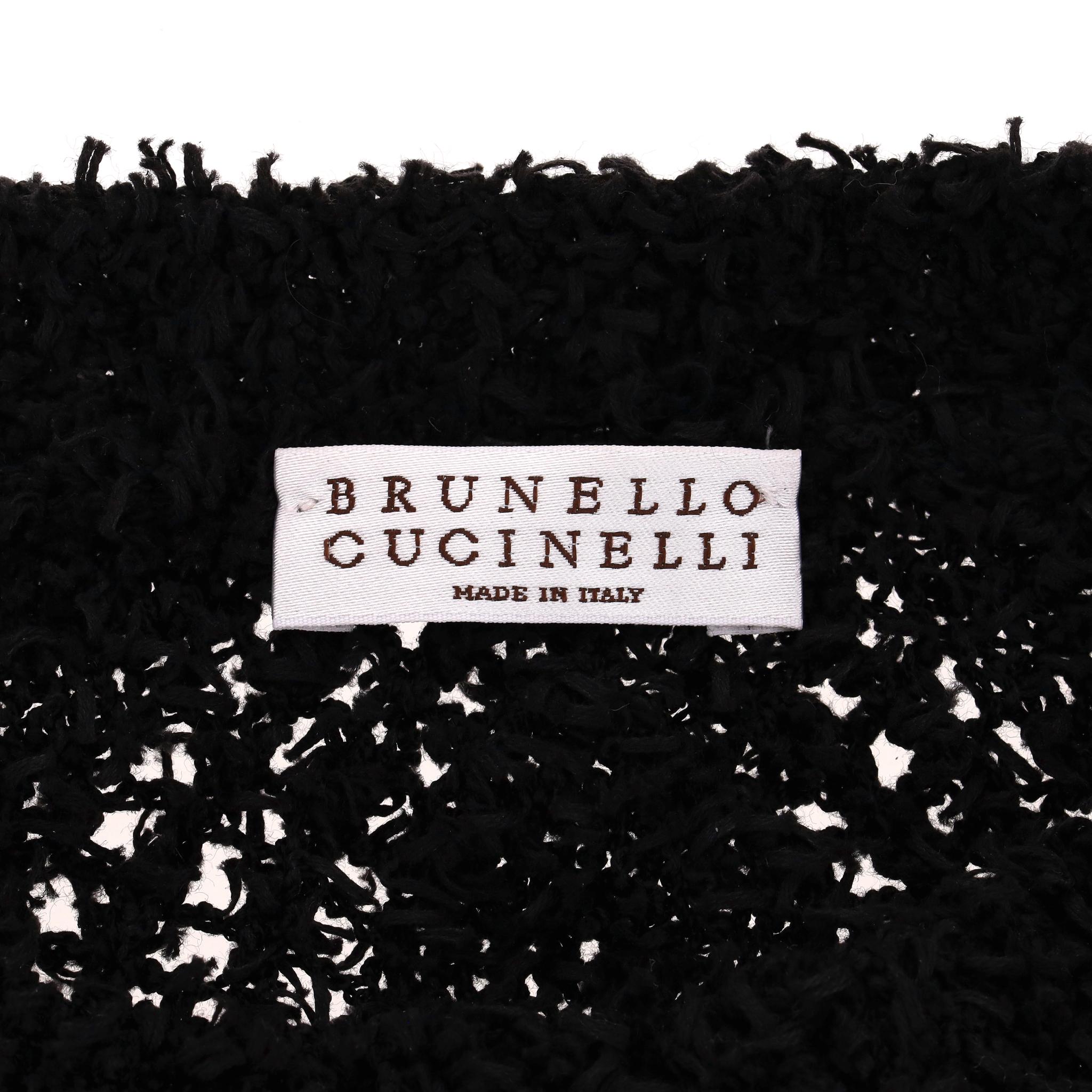 Brunello Cuccinelli - Maglia aperta in cotone in vendita 2