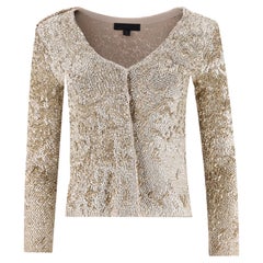 Chaqueta de punto de algodón con lentejuelas de Burberry