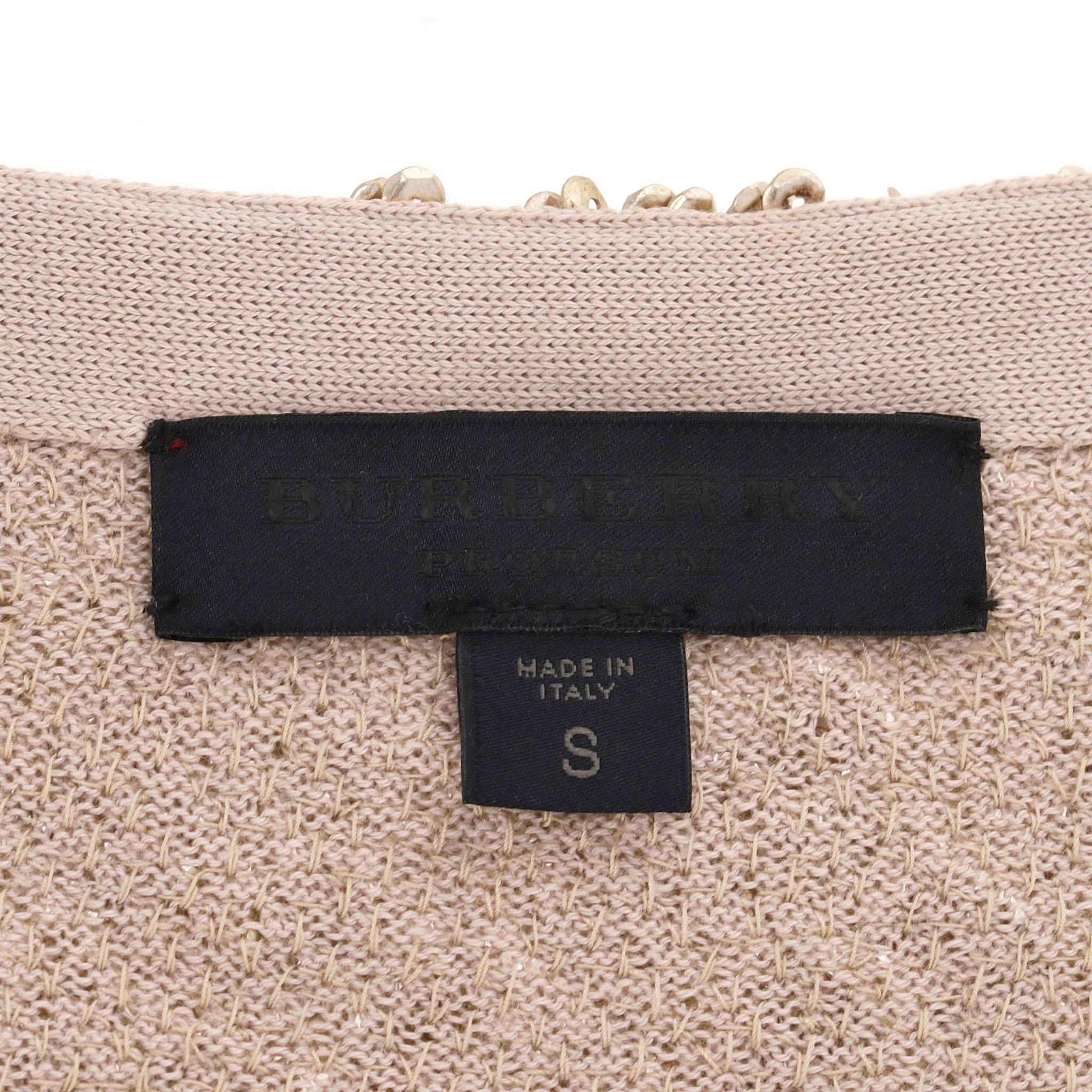 Burberry - Cardigan en coton orné de paillettes Pour femmes en vente