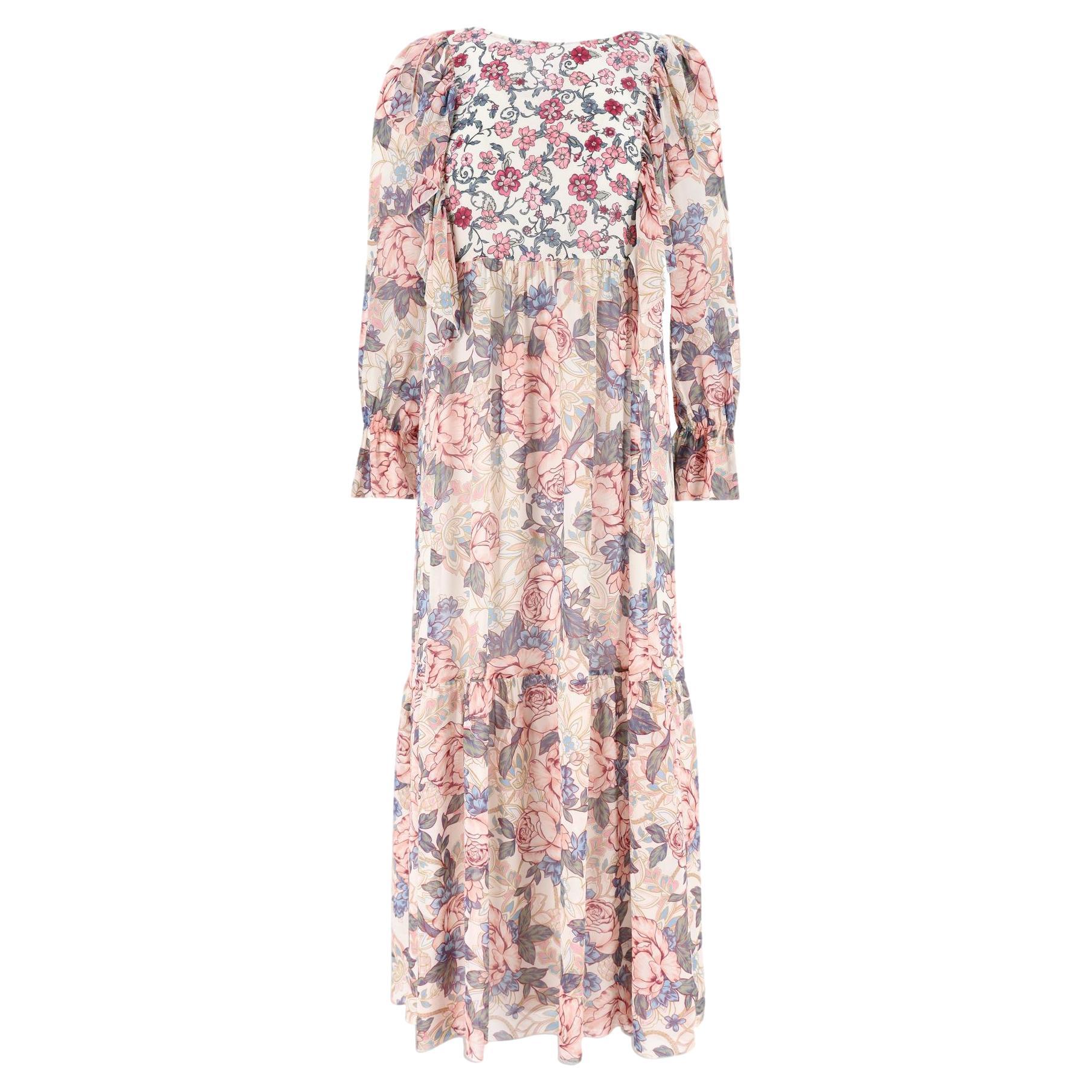 See By Chloe - Robe longue en soie et georgette à fleurs