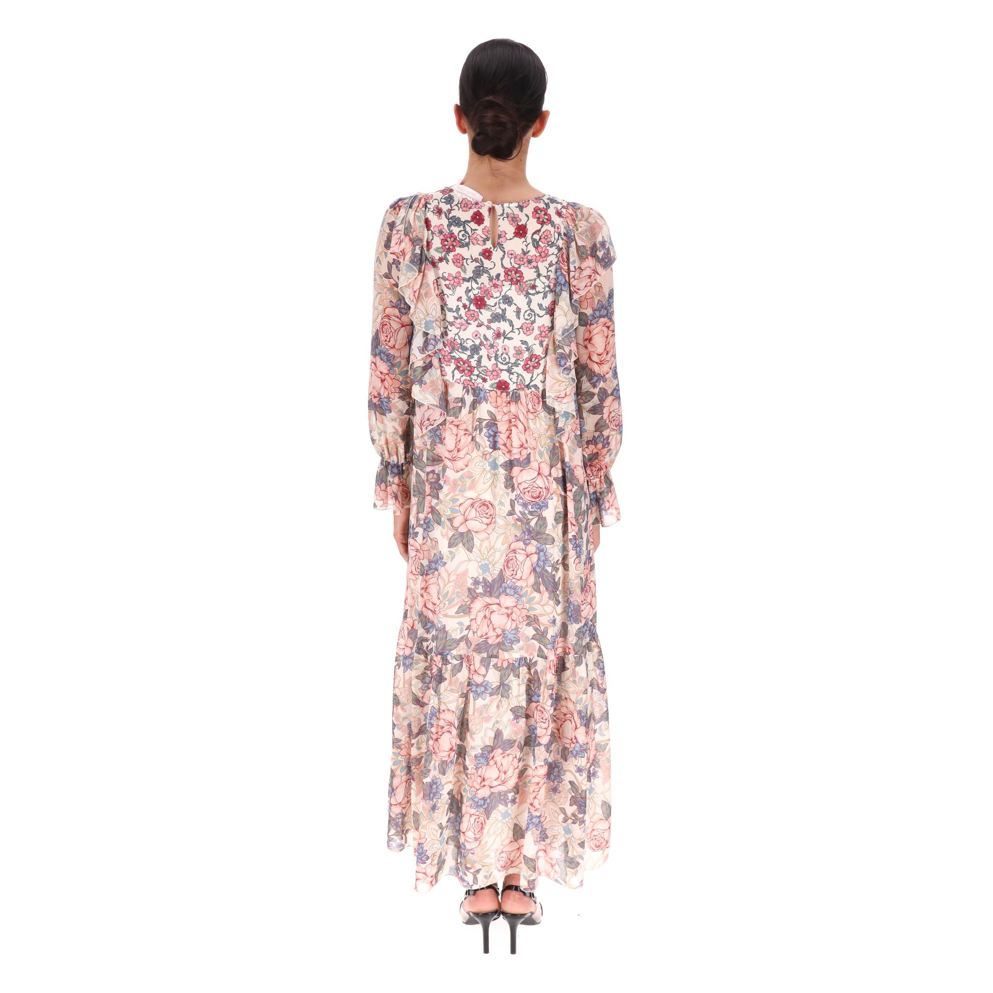 See By Chloe - Robe longue en soie et georgette à fleurs Excellent état - En vente à London, GB