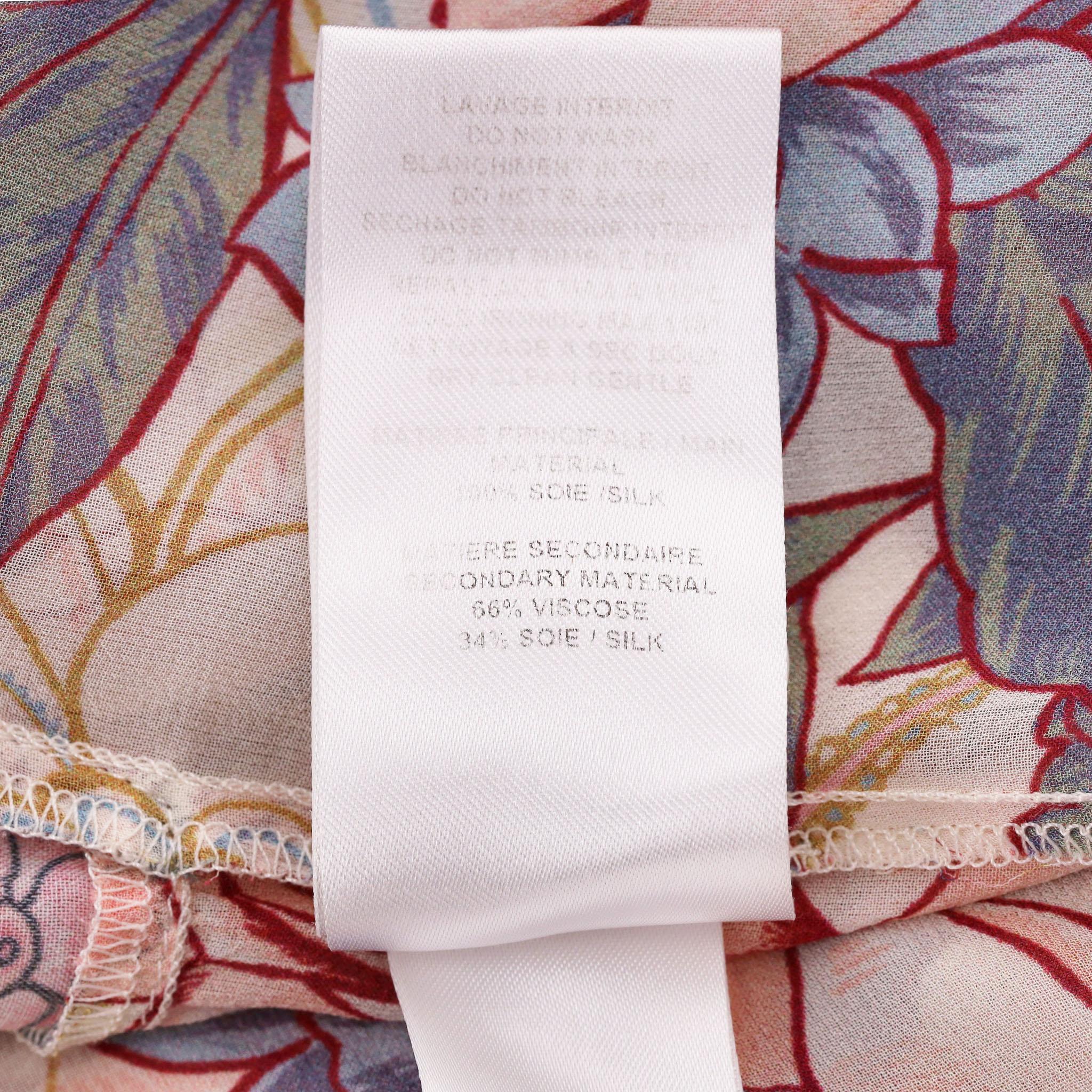 See By Chloe - Robe longue en soie et georgette à fleurs en vente 3