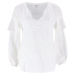 Velvet Linen Ruffle Shirt