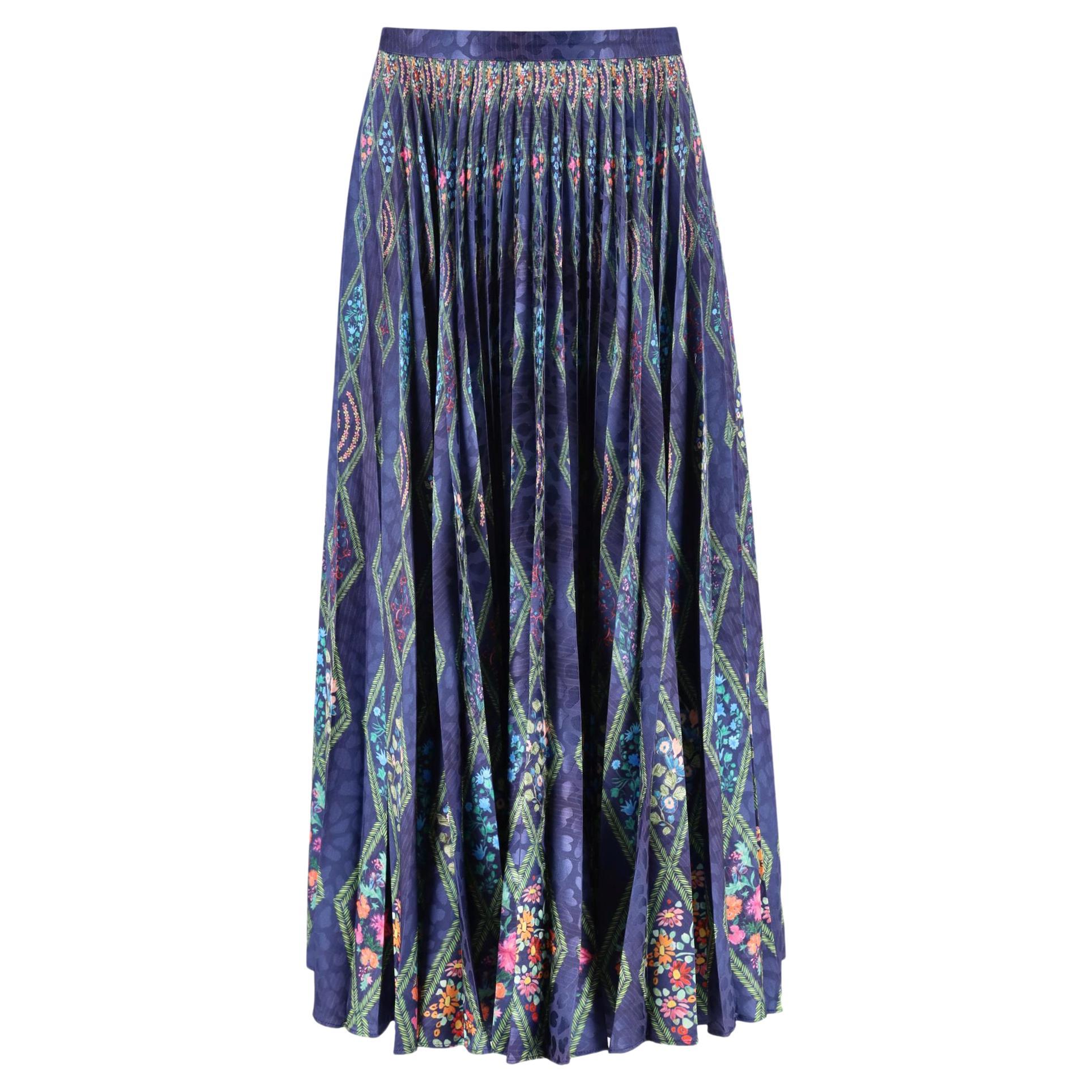 Saloni - Robe midi imprimée en satin plissé en vente