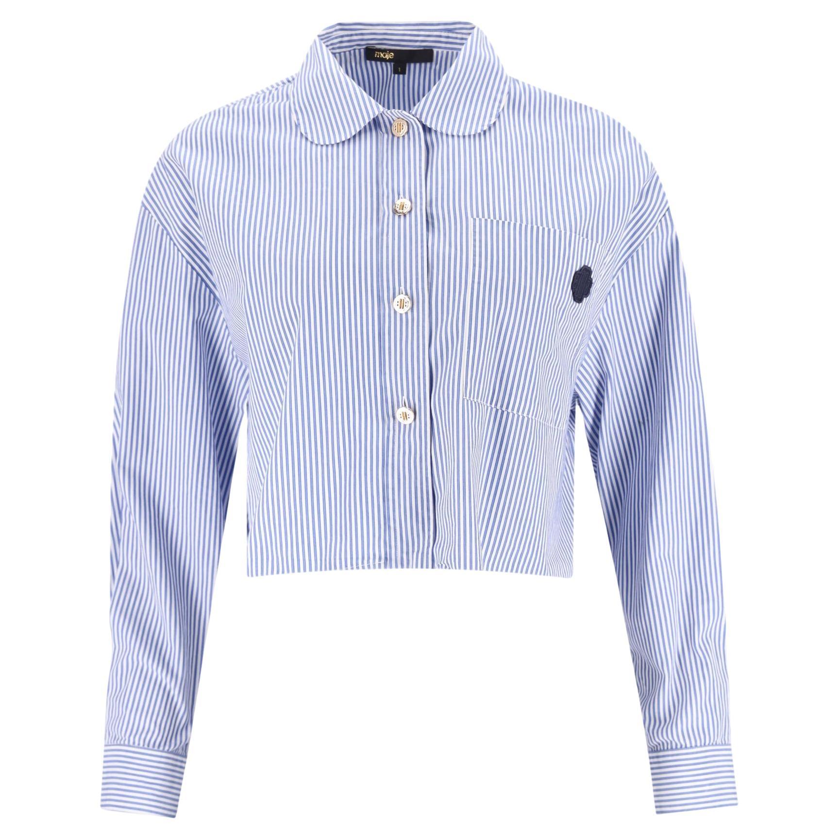 Camicia in cotone a righe di Maje in vendita