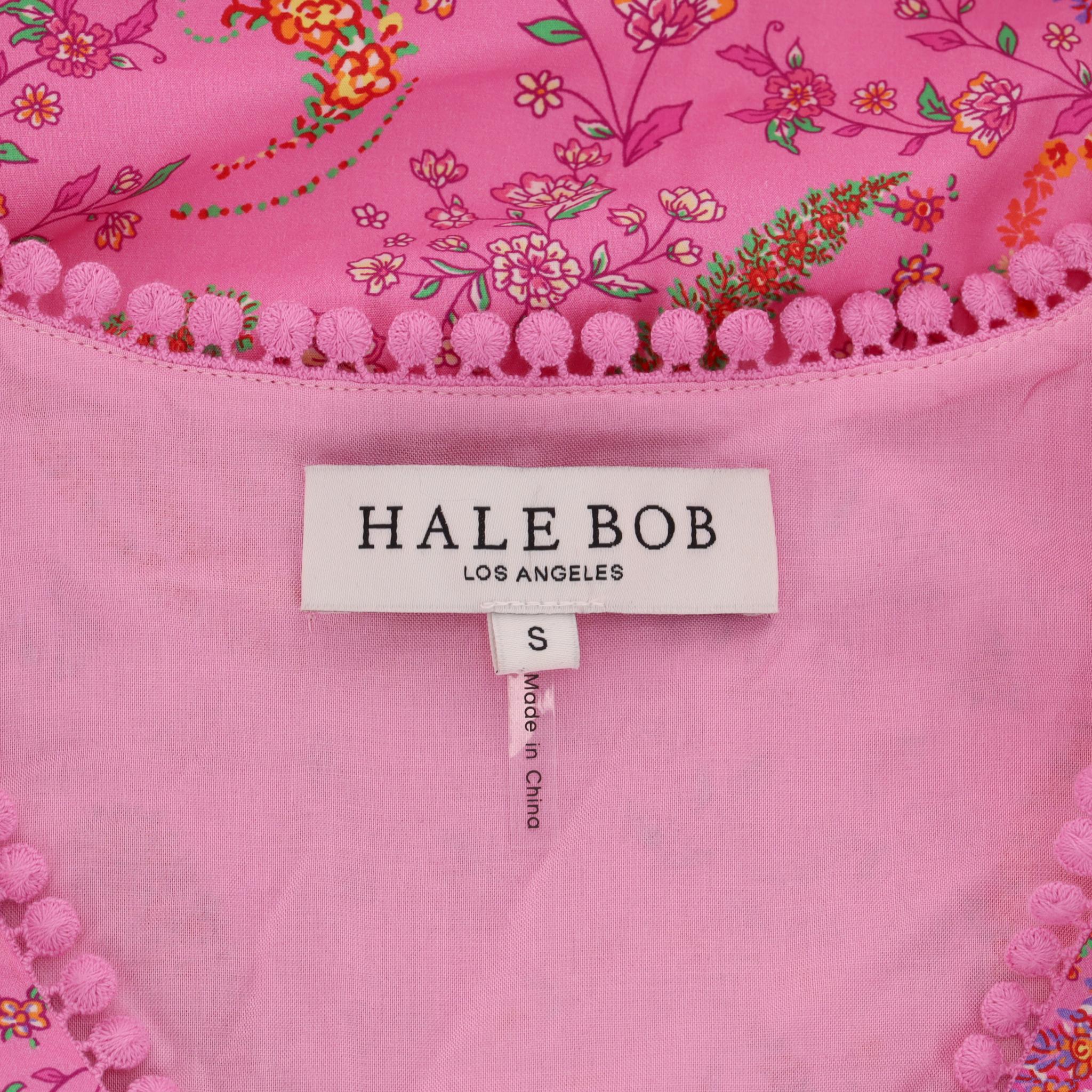 Hale Bob - Robe midi ceinturée en coton à imprimé floral en vente 1