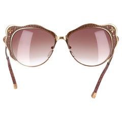 Shamballa Ltd Jewels Collection Lotus Sunglasses With Snakeskin Trim