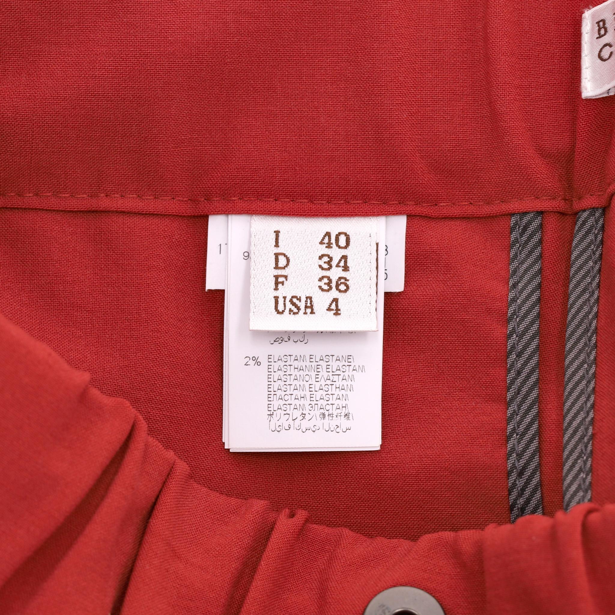Pantaloni/joggers in lana vergine di Brunello Cucinelli a righe laterali in vendita 2