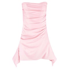 House Of CB Draped Satin Strapless Corset Dress