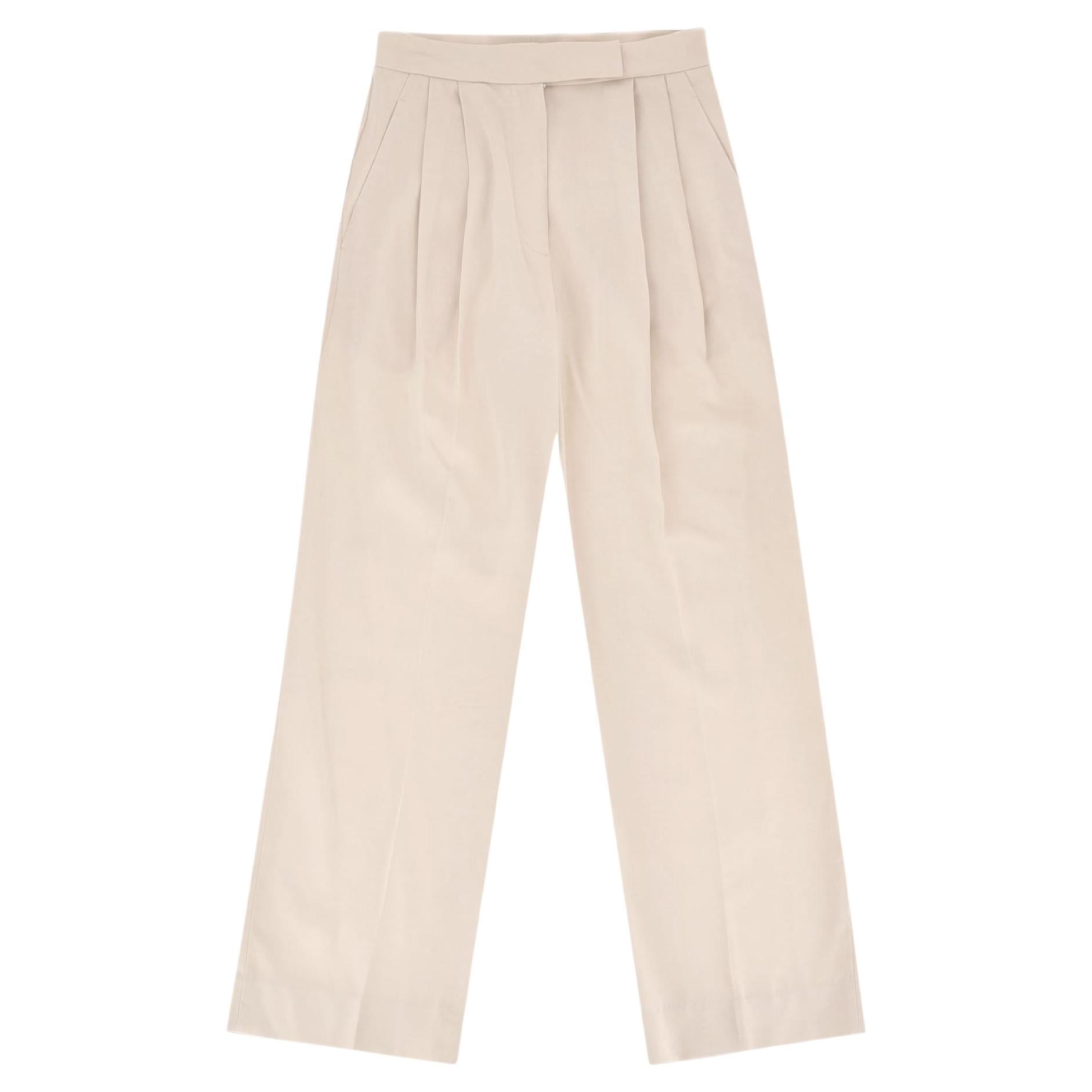 Pantaloni a gamba larga in misto lana di Brunello Cucinelli in vendita