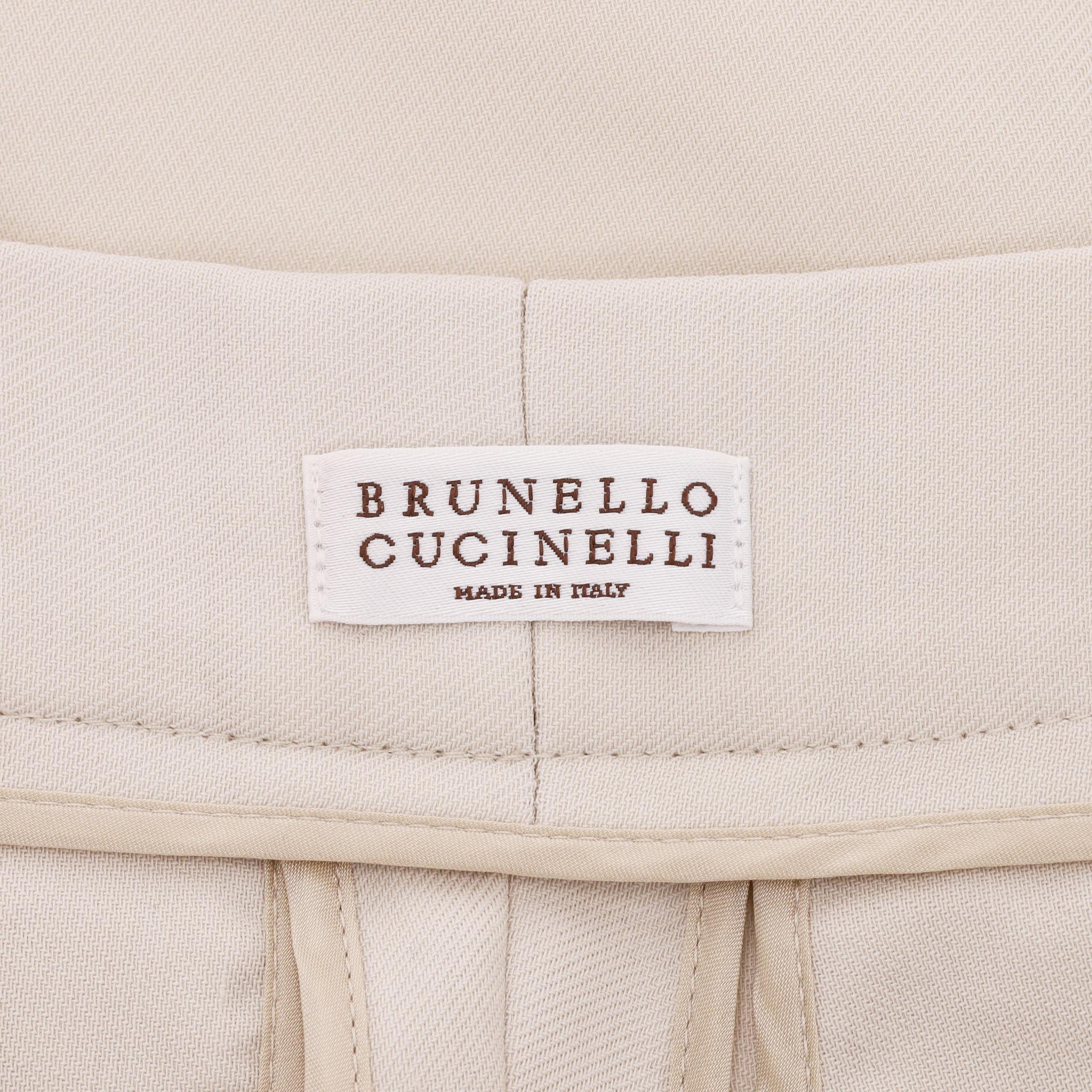 Pantaloni a gamba larga in misto lana di Brunello Cucinelli in vendita 1