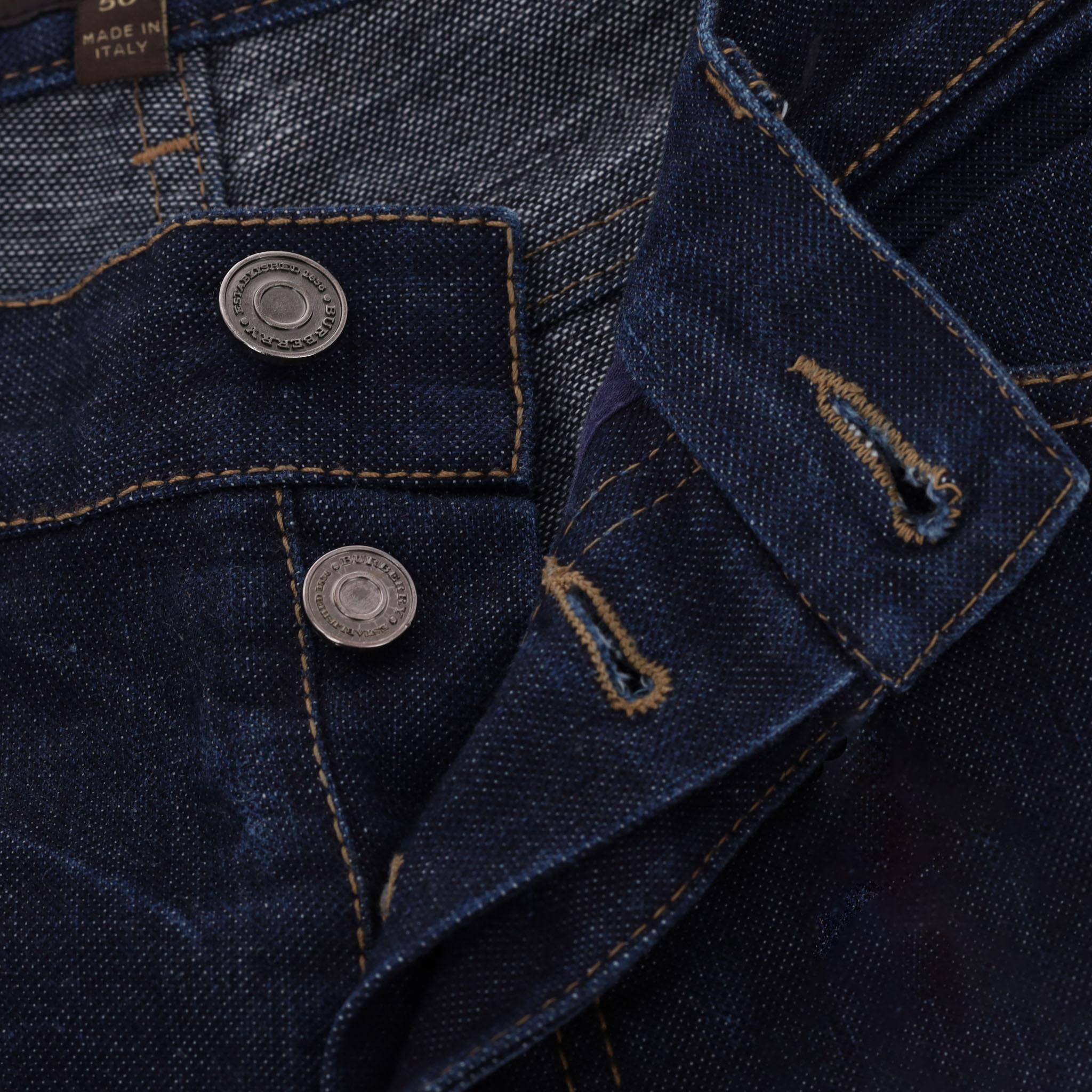 Uomo Jeans a gamba tesa in cotone Burberry in vendita