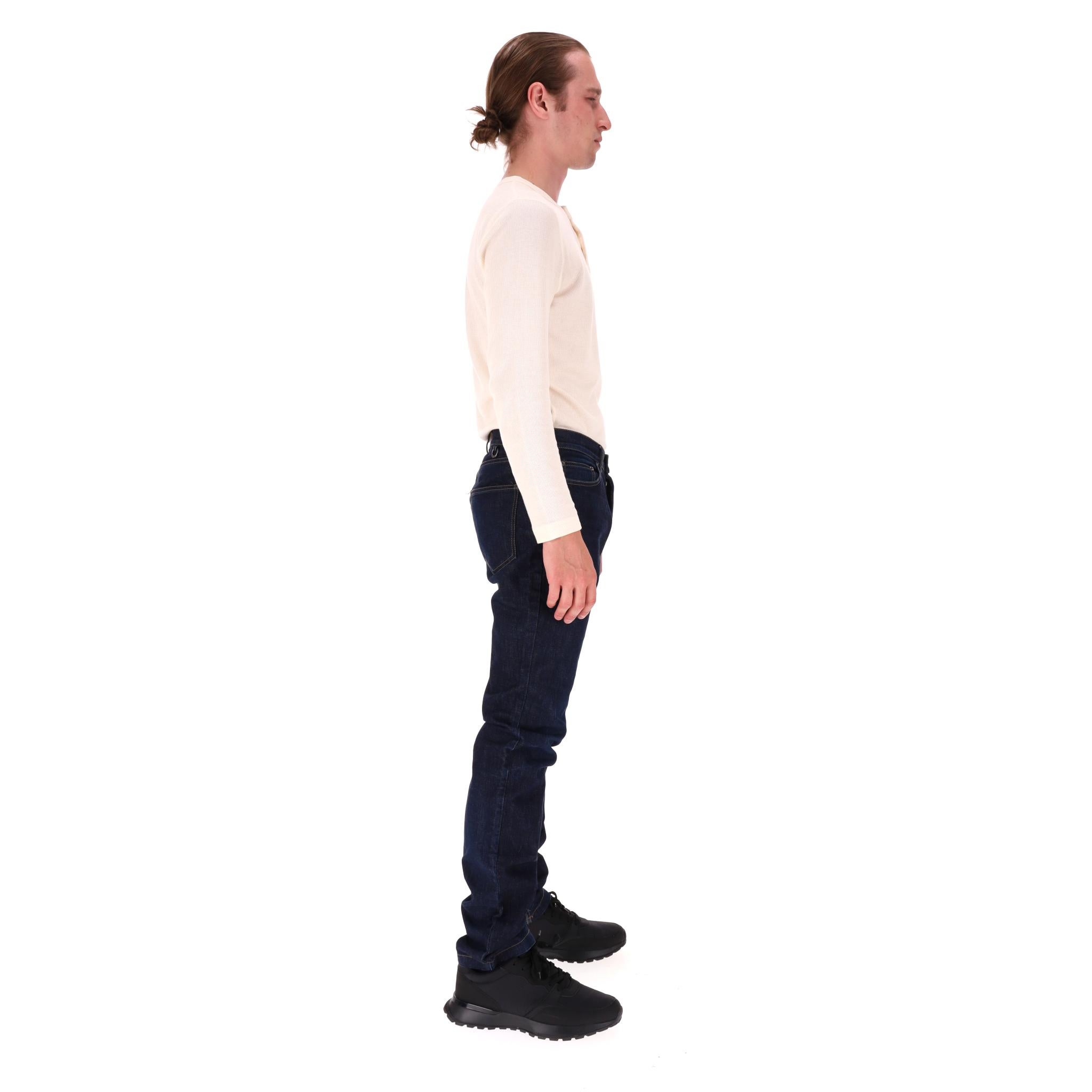 Nero Jeans a gamba tesa in cotone Burberry in vendita