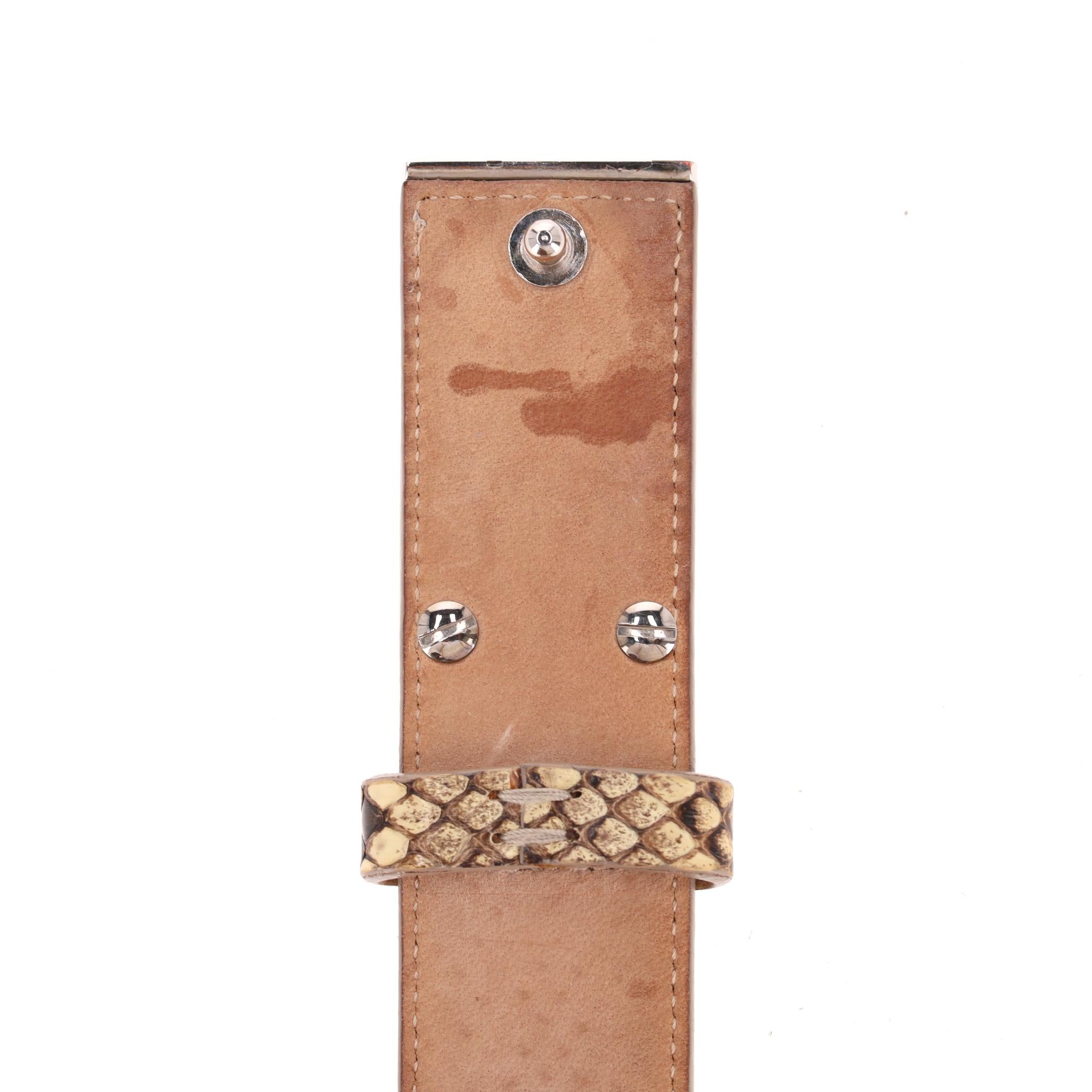 Cinturón Dolce & Gabbana De Piel De Serpiente Con Hebilla Con Logotipo en venta 3