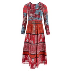 Burberry Prorsum Multi-Patterned Patchwork Silk Dress