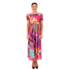 RIXO Issy Cuba Abstract Print Silk Maxi Dress