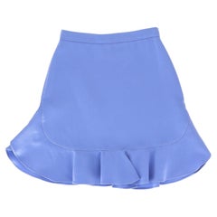 Falda corta acampanada con volantes de Miu Miu