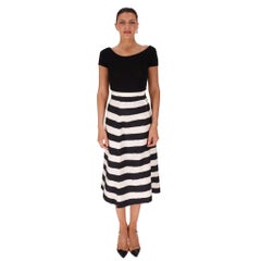 Dolce & Gabbana Horizontal Striped Flared A-Line Skirt