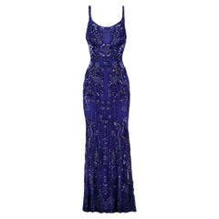 Zuhair Murad Heavy Bead & Sequin Embellished Evening Dress/Gown