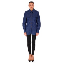 Victoria Beckham Structured Longline Denim Shirt