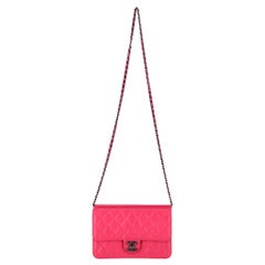Chanel Lambskin Leather Crossing Times Diamond Quilted Medium Flap B