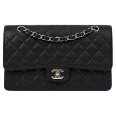 Chanel Classic Double Flap Jumbo Handtasche aus Caviar-Leder