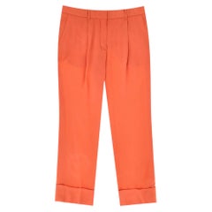 Chloe Silk Tailored Cropped Trousers