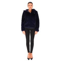 Veste à capuche en fausse fourrure douillette Maje