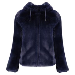Veste à capuche en fausse fourrure douillette Maje