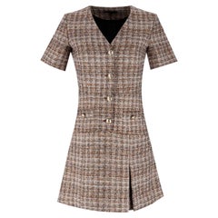 Mini-robe en tweed Maje, coupe trapèze