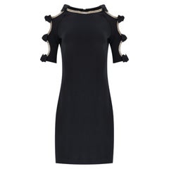 Jenny Packham Bead & Bow Cut-Out Embellished Pencil Dress