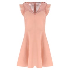 Mini-robe ajustée et évasée Sandro, ornée de dentelle