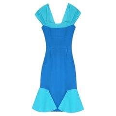 Robe fourreau « color block » en laine vierge Roland Mouret