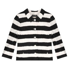 Veste en jacquard à rayures DNA de Dolce & Gabbana