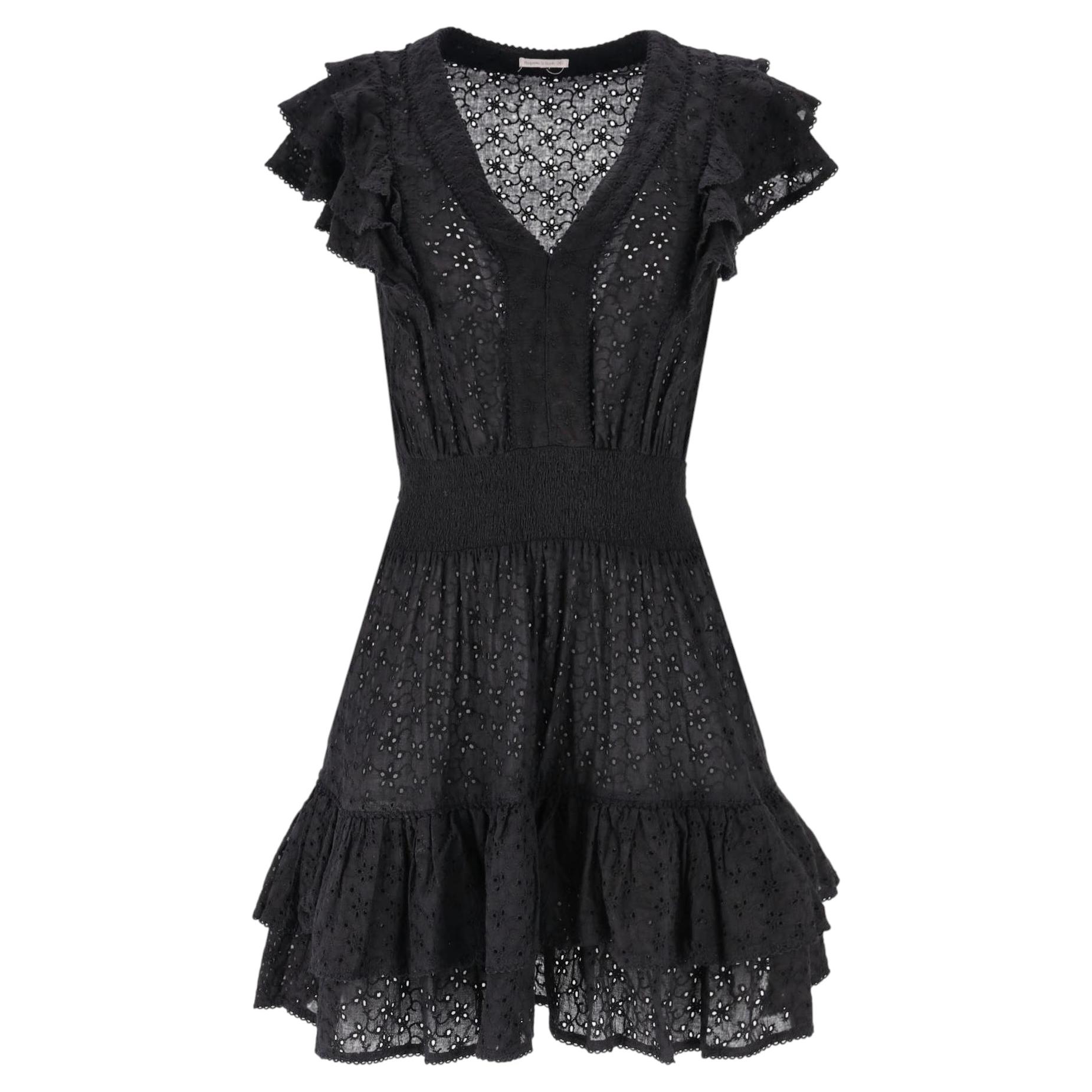 Poupette St Barth Ruffled Cotton Mini Dress