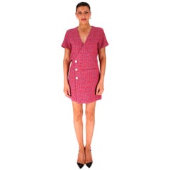 Mini-robe cache-cœur en tweed Maje