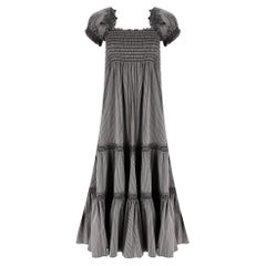 Tory Burch Smocked Midi Cotton Dress