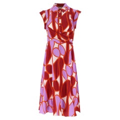Diane Von Furstenberg Printed Silk Shirt Dress