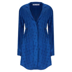 Abito camicia Off-White "Liquid Melt" in tessuto jacquard con motivo Monogram