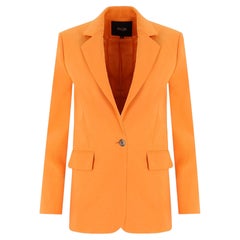 Blazer Maje en coton à simple boutonnage