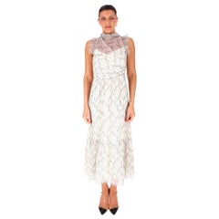 ME+EM Monochrome Lace Midi Dress