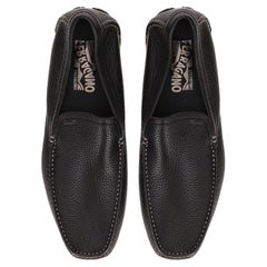 Ferragamo Grained Calfskin Leather Driving Loafers