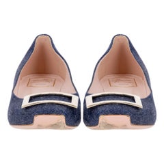 Roger Vivier Belle Vivier Buckle Detail Denim Pumps