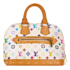 Louis Vuitton x Takashi Murakami Multicolour Monogram Alma Handbag